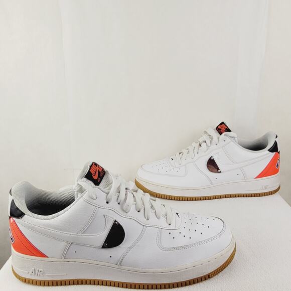 Nike Air Force One Low NBA LV8 white bright crimson sneakers Size 12.5 men - Picture 1 of 7